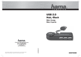 Hama USB 2.0 Hub 1:4, black Kullanım kılavuzu