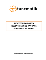 Tuncmatik Newtech Eco 6kVA Kullanım kılavuzu