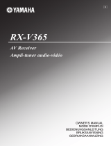 Yamaha RX-V365 El kitabı