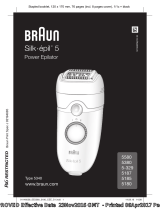 Braun 5580,  5380,  5-329,  5187,  5185,  5180,  Power Epilator,  Silk-épil 5 Kullanım kılavuzu