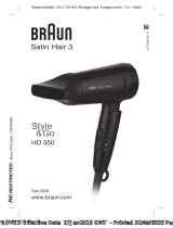 Braun HD 350, Style&Go, Satin Hair 3 Kullanım kılavuzu
