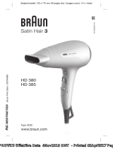 Braun HD 380, HD 385, Satin Hair 3 Kullanım kılavuzu