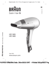 Braun HD 580,  HD 585,  Satin Hair 5 Kullanım kılavuzu
