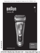 Braun Series 9 9340s Dernière Génération Rasoir Électrique Barbe Homme Kullanım kılavuzu
