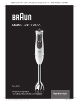 Braun MQ3126 MultiQuick 3 Spice Hand Blender Kullanım kılavuzu
