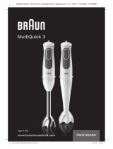 Braun MQ3025 Spaghetti Hand Blender Kullanım kılavuzu