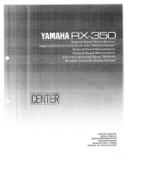 Yamaha RX-350 El kitabı