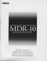 Yamaha MDR-10 El kitabı