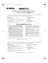 Yamaha MBM7CL Kullanım kılavuzu