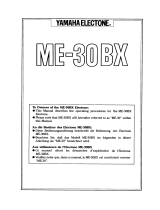 Yamaha ME-30BX El kitabı