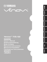 Yamaha YVS-100 Venova Kullanım kılavuzu