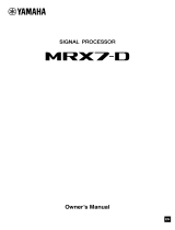 Yamaha MRX7-D El kitabı
