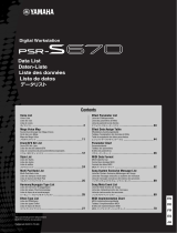 Yamaha PSR-S670 Veri Sayfası