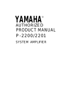 Yamaha P-2201 Kullanım kılavuzu