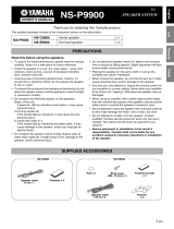 Yamaha NS-P9900 El kitabı