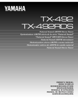Yamaha TX-492 El kitabı