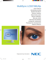 NEC MultiSync® LCD2190UXp El kitabı
