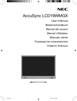 NEC AccuSync® LCD19WMGX El kitabı