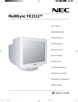 NEC MultiSync® FE2111SB Kullanım kılavuzu