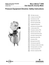 Micro Motion Pressure Equipment Directive - Model 3098 El kitabı