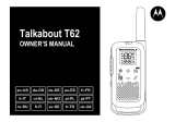 Motorola Talkie Walkie Twin Pack T62 Bleu Kullanım kılavuzu