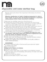 mothercare Disposable Cold Water Steriliser Bag Kullanici rehberi
