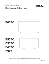 NEC MultiSync E557Q El kitabı