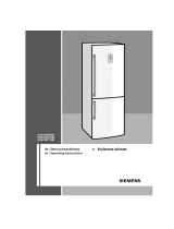 Siemens Free-standing fridge-freezer Kullanım kılavuzu
