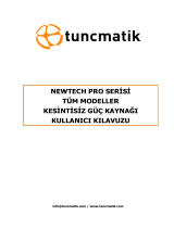 Tuncmatik Newtech Pro Kullanım kılavuzu