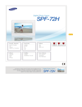 Samsung SPF-72H Kullanım kılavuzu