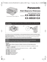 Panasonic KXMB281GX Hızlı başlangıç ​​Kılavuzu