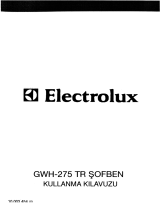 Electrolux GWH275TRB Kullanım kılavuzu