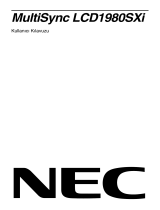 NEC MultiSync® LCD1980SXi El kitabı
