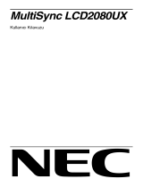 NEC MutliSync® LCD2080UX El kitabı