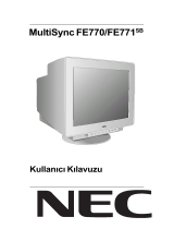 NEC MultiSync® FE770 (Black) El kitabı