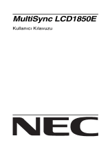 NEC MultiSync® LCD1850E El kitabı