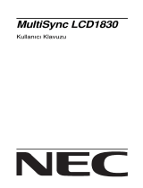 NEC MultiSync® LCD1830 El kitabı