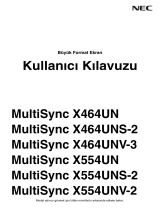 NEC MultiSync® X464UN-2 El kitabı