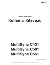NEC MultiSync C551 El kitabı