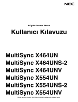 NEC MultiSync X554UNS-2 El kitabı