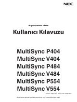 NEC MultiSync P484 El kitabı