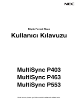 NEC MultiSync P553 El kitabı