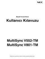 NEC MultiSync V801-TM El kitabı