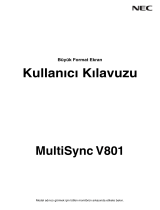 NEC MultiSync V801 El kitabı