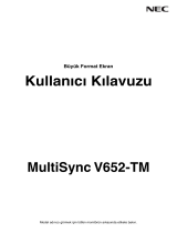 NEC MultiSync V652-TM El kitabı