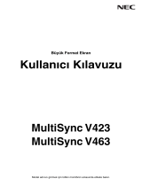 NEC MultiSync V423 El kitabı