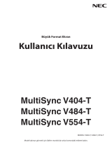 NEC MultiSync V554-T El kitabı