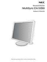 NEC MultiSync EA193Mi El kitabı