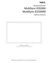 NEC MultiSync E233WM El kitabı