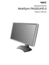 NEC MultiSync PA322UHD-2 El kitabı
